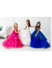 Cap Sleeves Glitter Peplum Flower Girl Dress